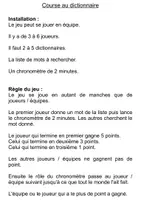 Aperçu - Jeux - Course au dictionnaire - Page 1