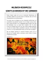 Vorschau - Arbeitsblätter - Rechenpuzzle Halloween - schriftliche Addition mit drei Summanden (ZR 10.000) - Deckblatt
