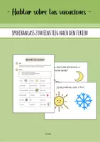 Vorschau - Arbeitsblätter - Hablar sobre las vacaciones - Sprechanlass zum Einstieg nach den Ferien - Deckblatt