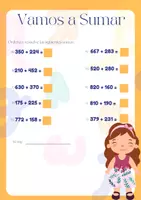 Vista previa - Hojas de trabajo - pack Sumas y Restas Nivel 3 - página 2