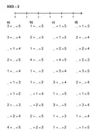 Vorschau - Arbeitsblätter - Einfache Rechen-Übungsblätter - Platzhalteraufgaben im ZR von 0 bis 5 (nur die mittlere von 3 Differenzierungsstufen) - Seite 3