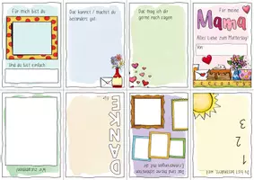 Vorschau - Mal- und Bastelvorlagen - Muttertag - Minibuch (Mama, Lieblingsmensch, Heldin + Faltanleitung) - Seite 2