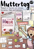 Vorschau - Mal- und Bastelvorlagen - Muttertag - Minibuch (Mama, Lieblingsmensch, Heldin + Faltanleitung) - Deckblatt
