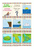 Aperçu - Jeux - paisajes y naturaleza Yo tengo, quién tiene? juego para Español / E.L.E. en la primaria Espagnol - Page 2