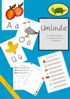 Vorschau - Arbeitsblätter - Materialpaket Umlaute Ä Ö Ü Wandtafelmaterial, Arbeitsblätter und Lernkarten - Seite 1