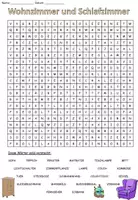 Aperçu - Feuilles d'exercices - Singular plural "Wohnzimmer und Schlafzimmer - Wohnen" Allemand - Page 2