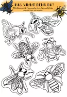 Vorschau - Mal- und Bastelvorlagen - Wildbienen und Hummeln - Ausmalbilder - Deckblatt