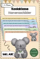 Vorschau - Bildkarten - Koalaklasse Namensschilder inkl. ABC - Deckblatt