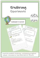 Vorschau - Stundenentwürfe - Ernährung Experimente - Deckblatt