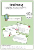Vorschau - Stundenentwürfe - Ernährung Rezepte Abschreibkartei - Deckblatt