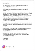 Vorschau - Stundenentwürfe - Ernährung Rezepte Abschreibkartei - Seite 1