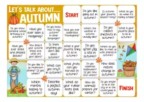 Vorschau - Spiele - Let´s talk about ... AUTUMN board game Englisch Spiel Grundschule und Sek 1 - Seite 1