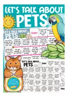 Vorschau - Spiele - Let´s talk about ... PETS board game Englisch Spiel Grundschule und Sek 1 - Deckblatt