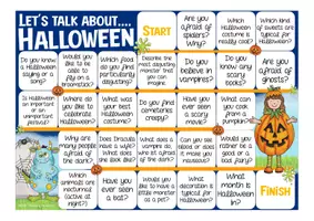 Vista previa - Juegos / Gamificación - Let´s talk about... HALLOWEEN - board game English / Inglés for speaking activities / conversation classes ESL - página 1