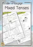 Vorschau - Arbeitsblätter - Mixed Tenses Übung / Arbeitsblatt - Deckblatt