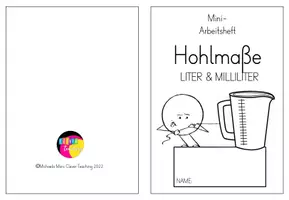 Vorschau - Unterrichtsreihen - Hohlmaße Liter und Milliliter Mini-Arbeitsheft - Seite 1
