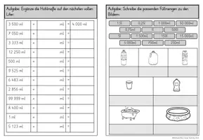 Vorschau - Unterrichtsreihen - Hohlmaße Liter und Milliliter Mini-Arbeitsheft - Seite 3