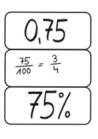 Vorschau - Spiele - Brüche, Prozent und Dezimalzahlen Schokoaufgabe Mathe - Seite 1
