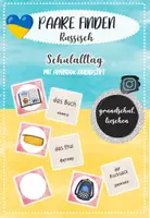 Vorschau - Spiele - Paare finden : Schulalltag (Russisch/Deutsch) - Deckblatt