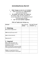 Vorschau - Arbeitsblätter - Schreibkonferenz Bericht - Deckblatt