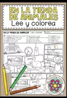 Vista previa - Manualidades / Dibujos para colorear - EN LA TIENDA DE ANIMALES - Lee y colorea (2 niveles de diferenciación) - Portada