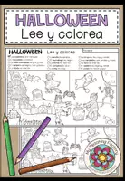 Vista previa - Hojas de trabajo - HALLOWEEN - Lee y colorea (2 niveles de diferenciación) - Portada