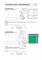 Vorschau - Arbeitsblätter - 🔵 Binomische Formeln - Gruppenpuzzle - Kooperatives Lernen - Mathematikunterricht - Mathematik üben - Seite 1