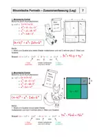 Vorschau - Arbeitsblätter - 🔵 Binomische Formeln - Gruppenpuzzle - Kooperatives Lernen - Mathematikunterricht - Mathematik üben - Deckblatt