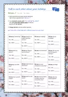 Vorschau - Arbeitsblätter - interviews after the holidays: warm up for English classes - Seite 1