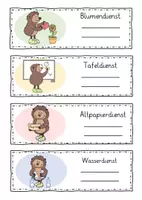 Vorschau - Bildkarten - Klassendienste Igelklasse - Seite 1