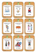 Vorschau - Spiele - Konjugation des Verbs ins Perfekt - magischer Zauberhut (Wendekarten) - Seite 1