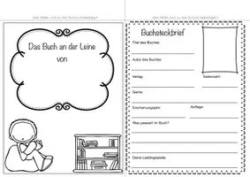 Vorschau - Arbeitsblätter - Buch an der Leine lesen Lesetagebuch Buchvorstellung Ganzschrift Zusammenfassung Leseverständnis - Seite 3