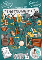 Vorschau - Mal- und Bastelvorlagen - Cliparts-Set "Instrumente" / Musikinstrumente - Deckblatt