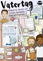 Vorschau - Mal- und Bastelvorlagen - Vatertag - Papa, Held, Lieblingsmensch - Minibuch Vater - Deckblatt