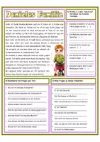 Vorschau - Arbeitsblätter - DaZ/ DaF Leseverständnis Danielas Familie - Deckblatt