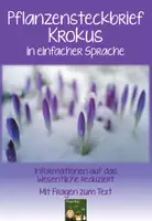 Vorschau - Arbeitsblätter - Pflanzensteckbrief Krokus - einfache Sprache - Deckblatt