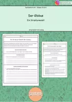 Vorschau - Arbeitsblätter - Der Globus - Ein Strukturmodell - Deckblatt
