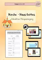 Vorschau - Präsentationen/Tafelbilder - interaktiver Hörspaziergang zum Kirchenraum - Deckblatt