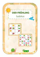 Vorschau - Stationenlernen - Frühling Sudokus - Deckblatt