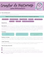 Vista previa - Juegos / Gamificación - CREADOR DE HISTORIAS LETRA R/FONEMA/r/ - Portada