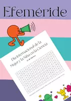 Vista previa - Hojas de trabajo - Sopas de letras Mujer y Niña 2 / Efeméride - Portada