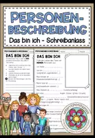 Vorschau - Arbeitsblätter - PERSONENBESCHREIBUNG - Das bin ich (Schreibanlass - 2-fach differenziert) - Deckblatt