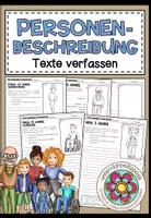 Vorschau - Arbeitsblätter - PERSONENBESCHREIBUNG - Texte verfassen (12 verschiedene Personen) 2-fach differenziert - Deckblatt