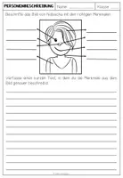 Vorschau - Arbeitsblätter - Personenbeschreibung / Personen beschreiben – Deutsch, Arbeitsblatt, Gesichter beschreiben, Merkmale, Adjektive, Wortschatz, DaF, DaZ | Übungen, Klasse 4, 5, Grundschule, Sekundarstufe - Seite 2