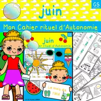 Aperçu - Apprentissages en autonomie - Mon Cahier d’Autonomie JUIN Grande Section - Page de couverture