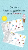 Vorschau - Arbeitsblätter - Der Sommer - Lesespur fünffach differenziert - Deckblatt