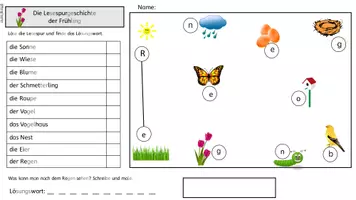 Vorschau - Arbeitsblätter - Der Frühling - Lesespur fünffach differenziert - Seite 2