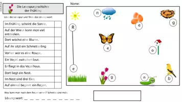 Vorschau - Arbeitsblätter - Der Frühling - Lesespur fünffach differenziert - Seite 3