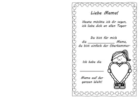 Vorschau - Mal- und Bastelvorlagen - Muttertag - Geschenkidee "Karte" - Seite 2