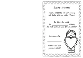 Vorschau - Mal- und Bastelvorlagen - Muttertag - Geschenkidee "Karte" - Seite 3